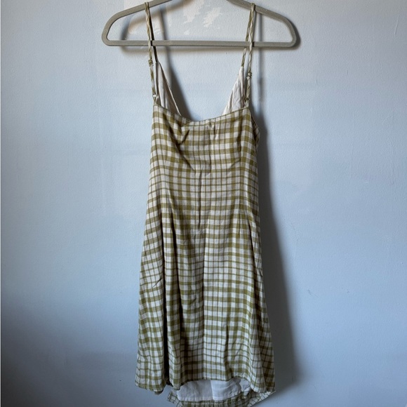 Free People Green Gingham Wrap Dress | NWT - Picture 5 of 7